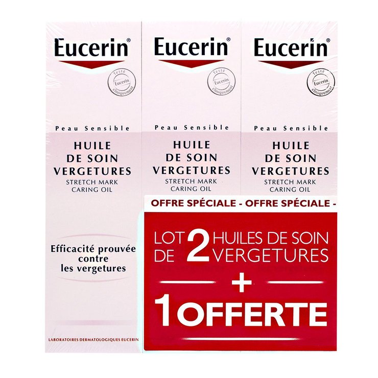 Huile de soin vergetures 3x125ml (dont 1 offert)