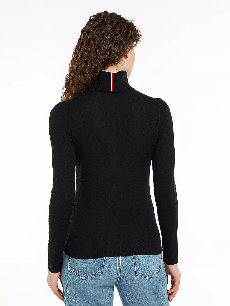 TOMMY HILFIGER Rollkragenpullover schwarz