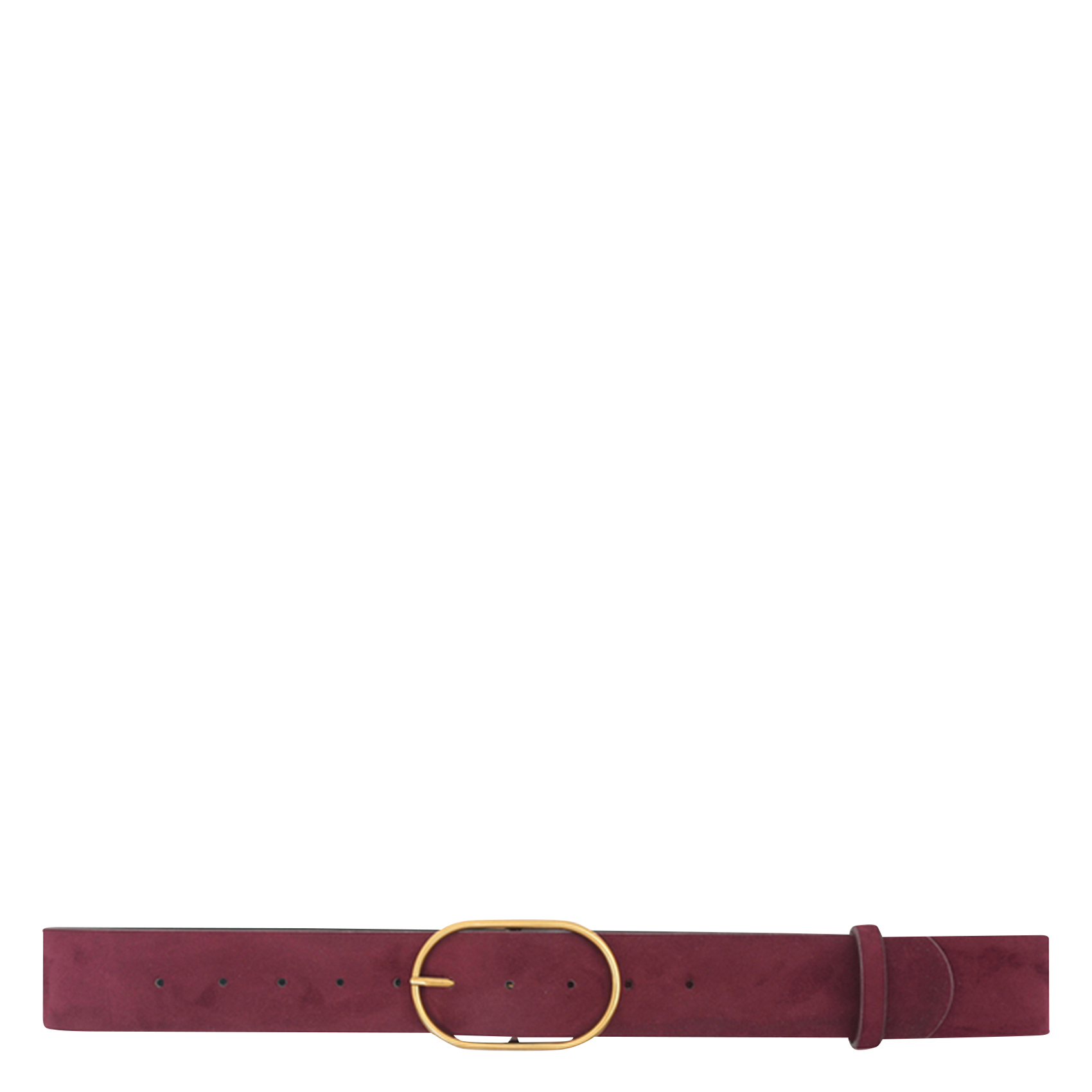 NICETAS - Ceinture en cuir velours | Rouge