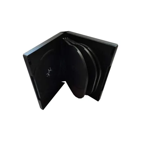 MediaRange 8er DVD CD Box Hüllen schwarz, 2 Stück