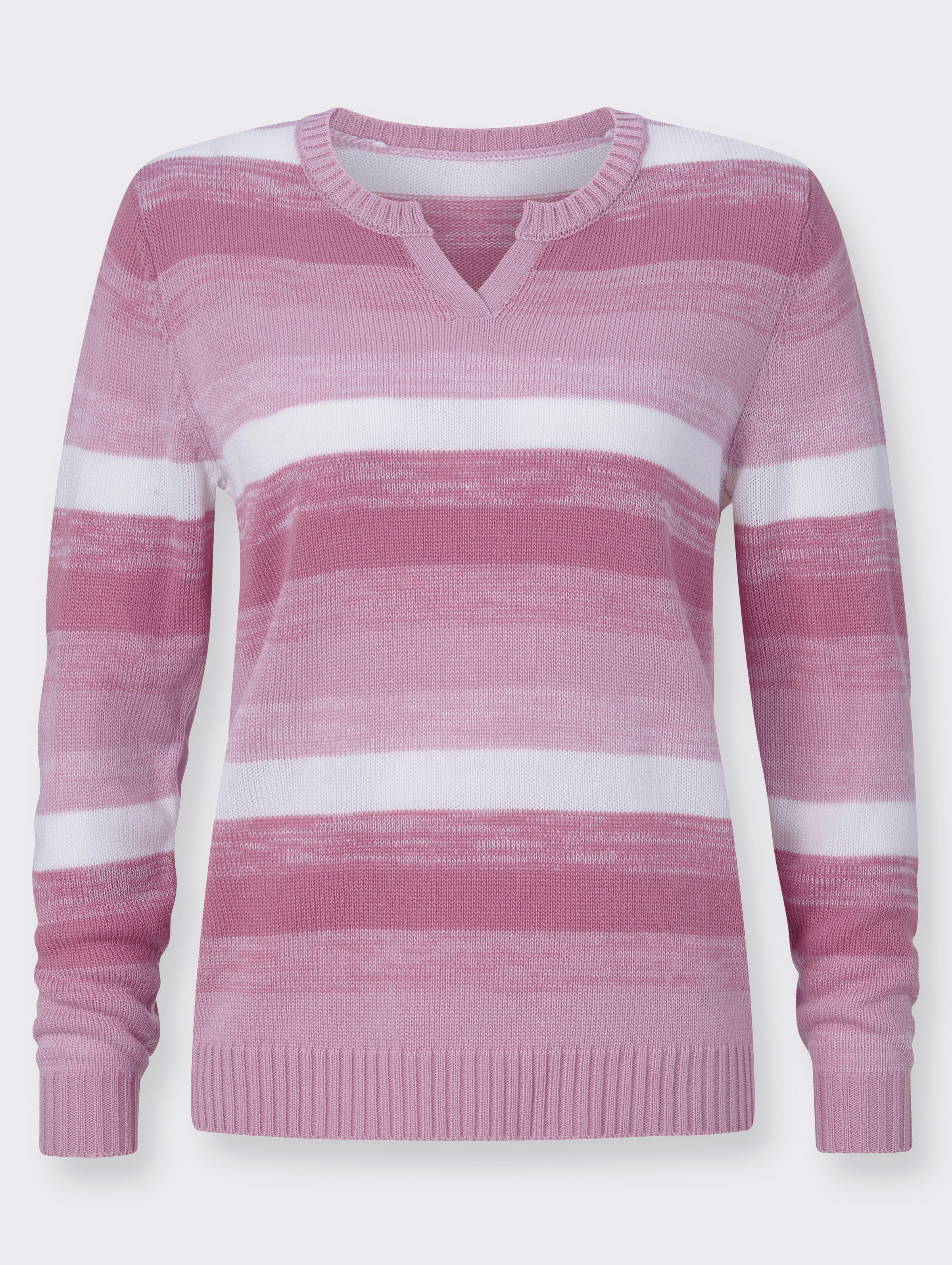 Langarm-Pullover im Streifen-Dessin