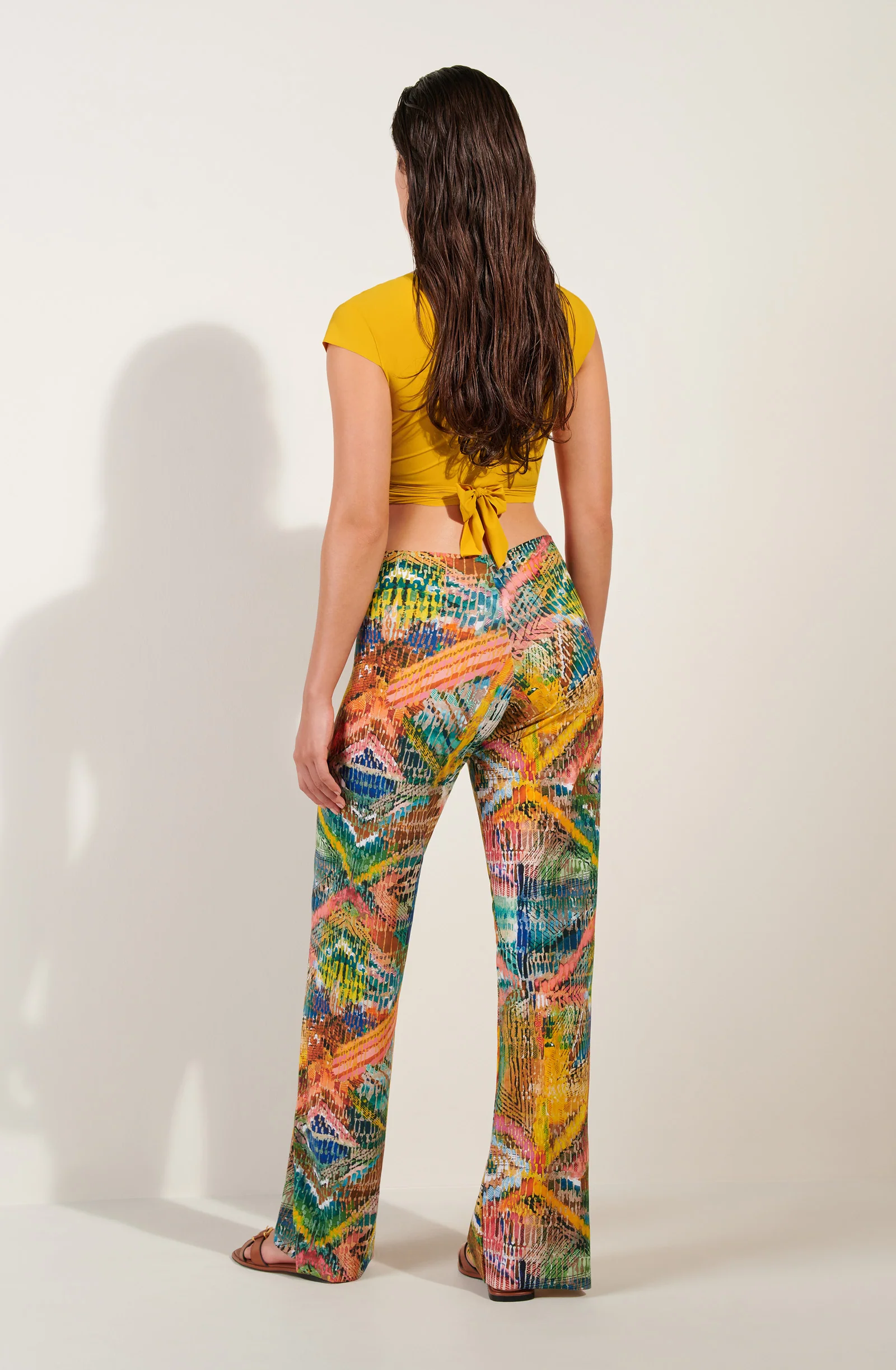 myla Pantalon ample en voile léger imprimé MASAI Masai