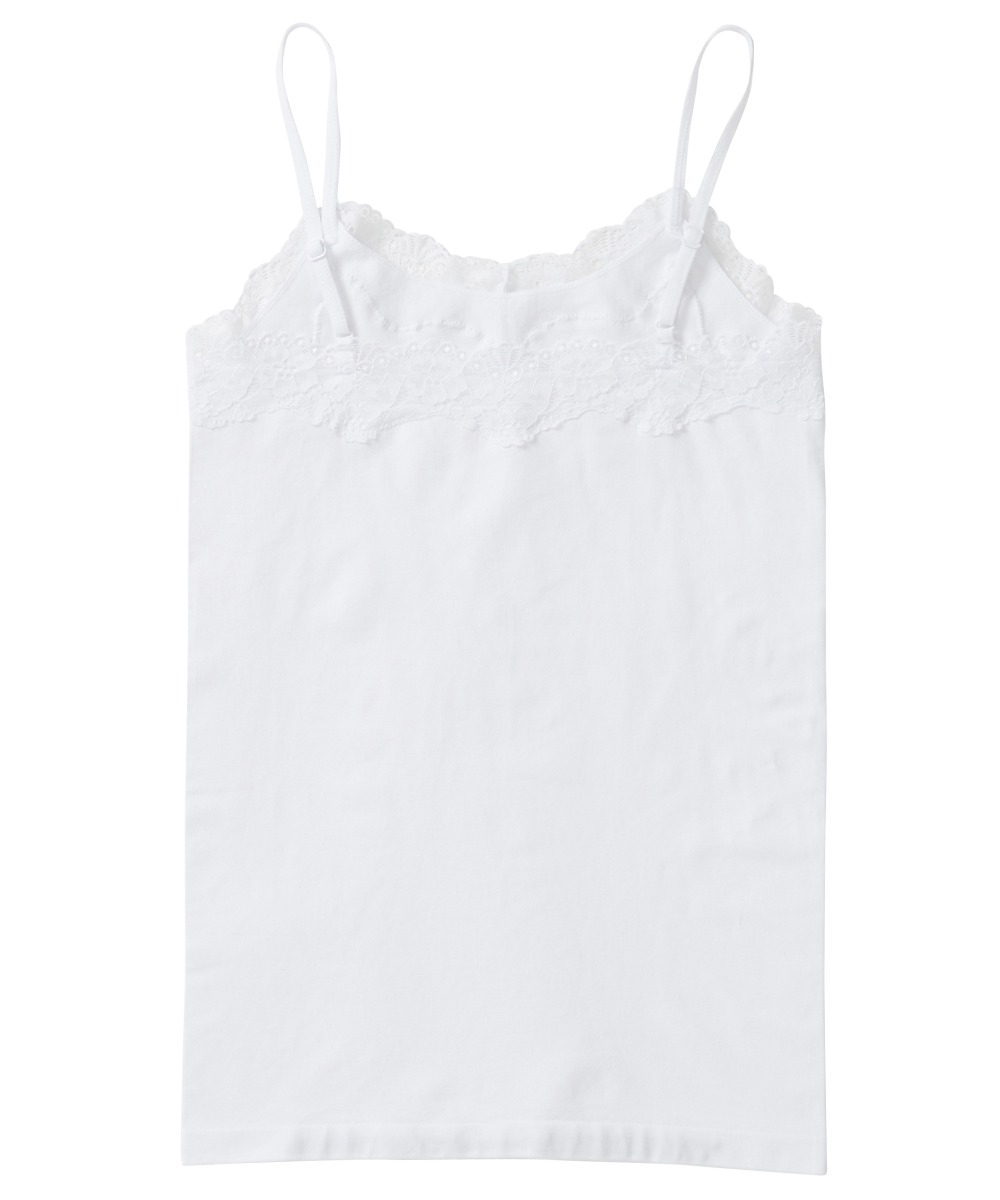 naadloze singlet met kant