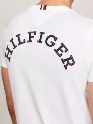 Camiseta Hilfiger Monotype Slim com Logo nas Costas