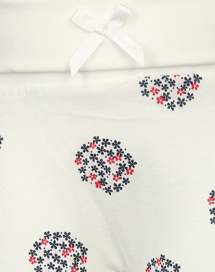 Jersey-Shorts SWEET FLOWERS mit Softbund in weiß