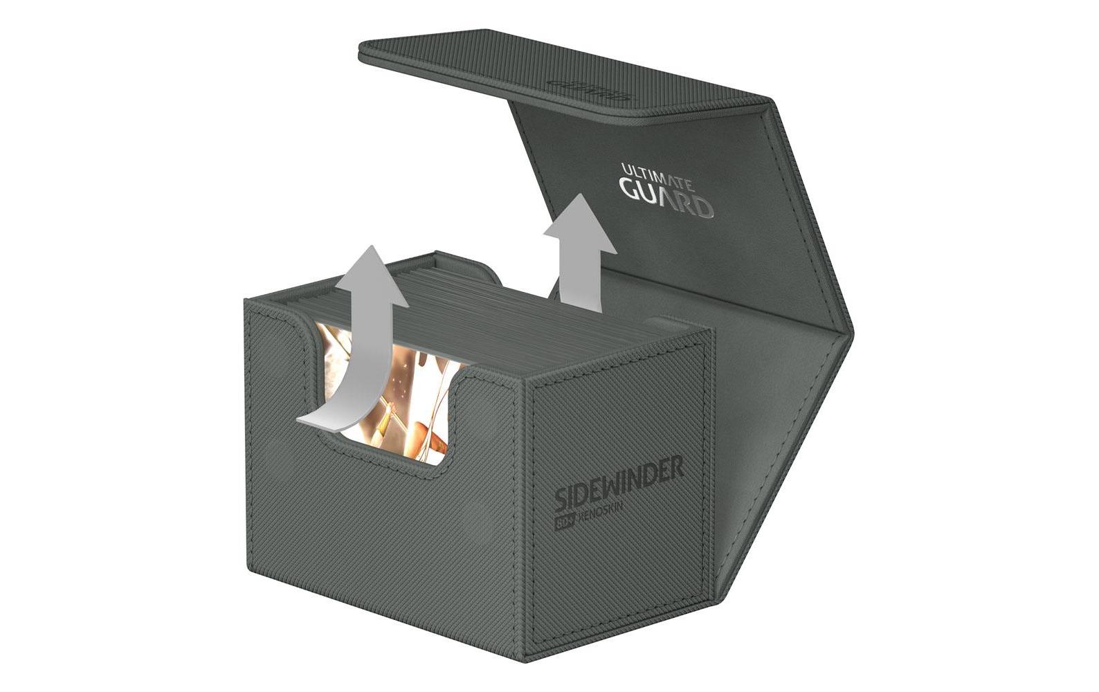 Kartenbox XenoSkin Sidewinder Monocolor 80+ GrauHochwertige Box für Sammelkarten in Standardgrösse