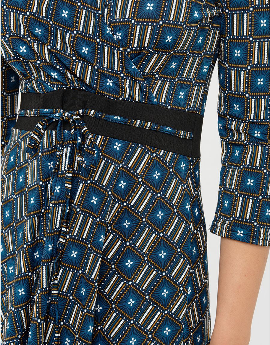 Robe cache-coeur bleue