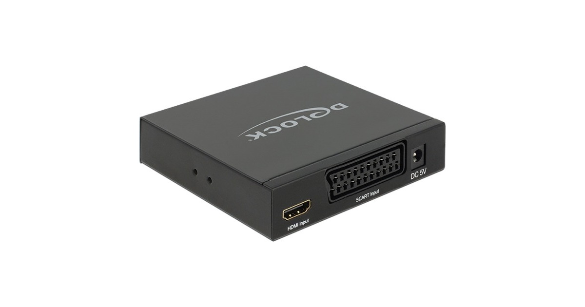 DeLOCKConverter SCART / HDMI > HDMI Scaler  (Zwart)