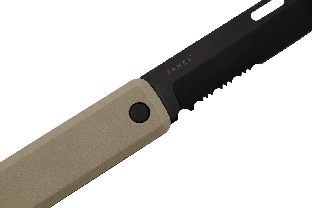 The James Brand The Ellis Slim, Coyote Tan G10, black, Serrated, KKN125195-01, zakmes