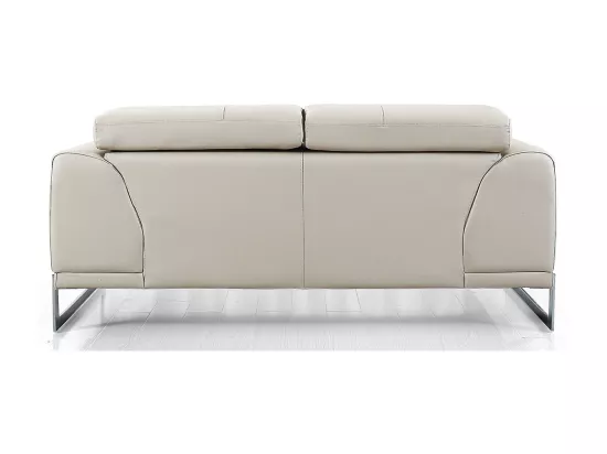 Canapé 2 places Cuir HAVANA Beige - Angle Droit