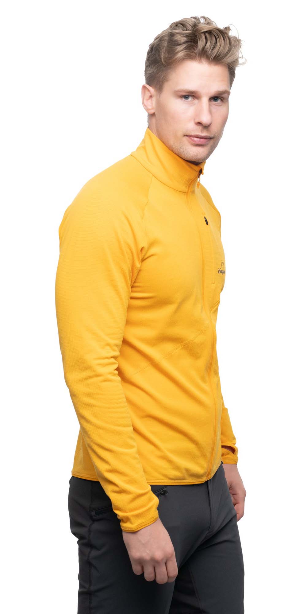 Y LightLine Essence Midlayer Jacket Herre Mango Yellow