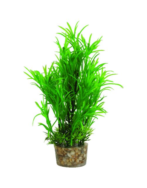 Zolux Kunstplanten Op Grind - Aquarium - Kunstplant - Groen per stuk Medium