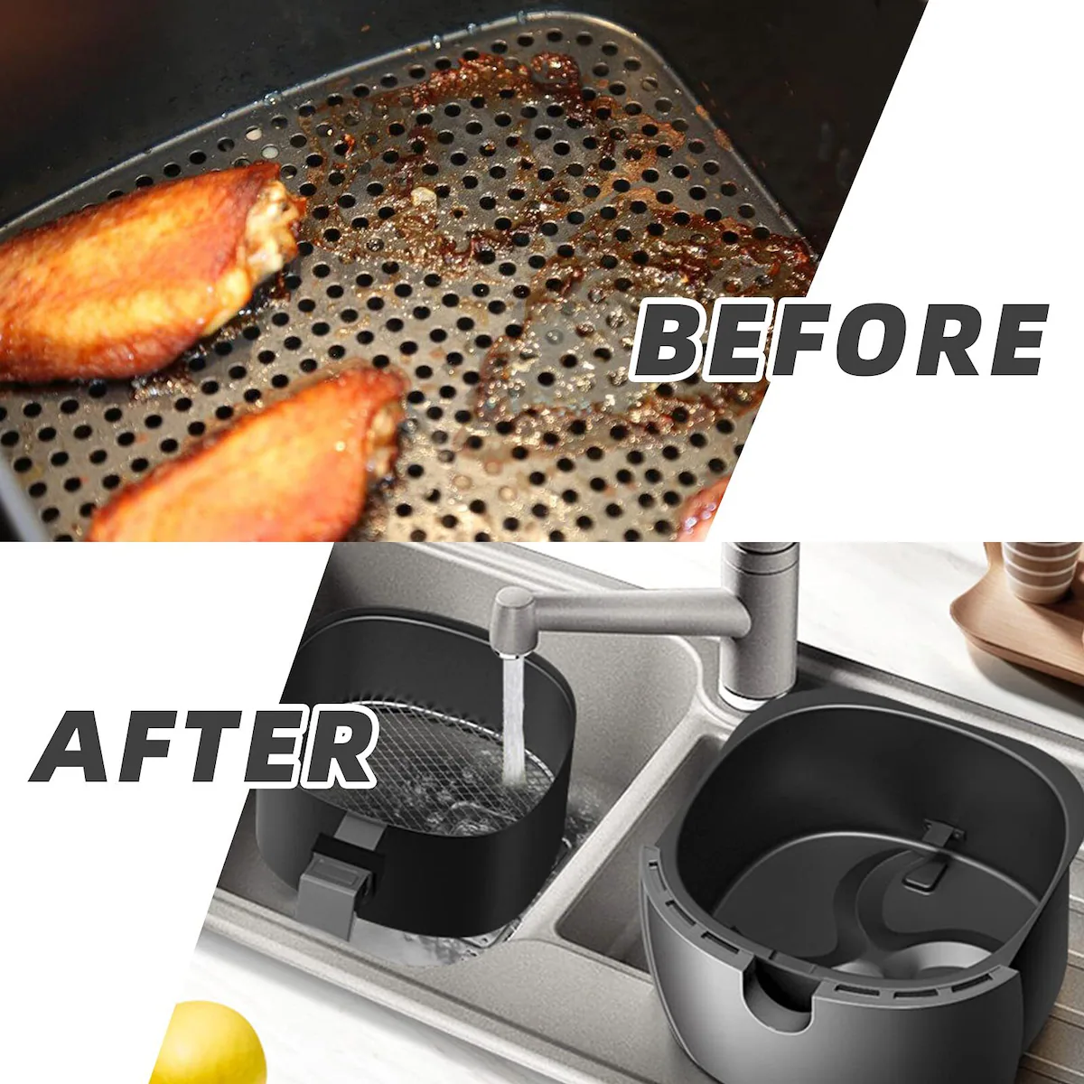 Air Fryer engangs, papirfôr non-stick 200-pak Natur 19 cm