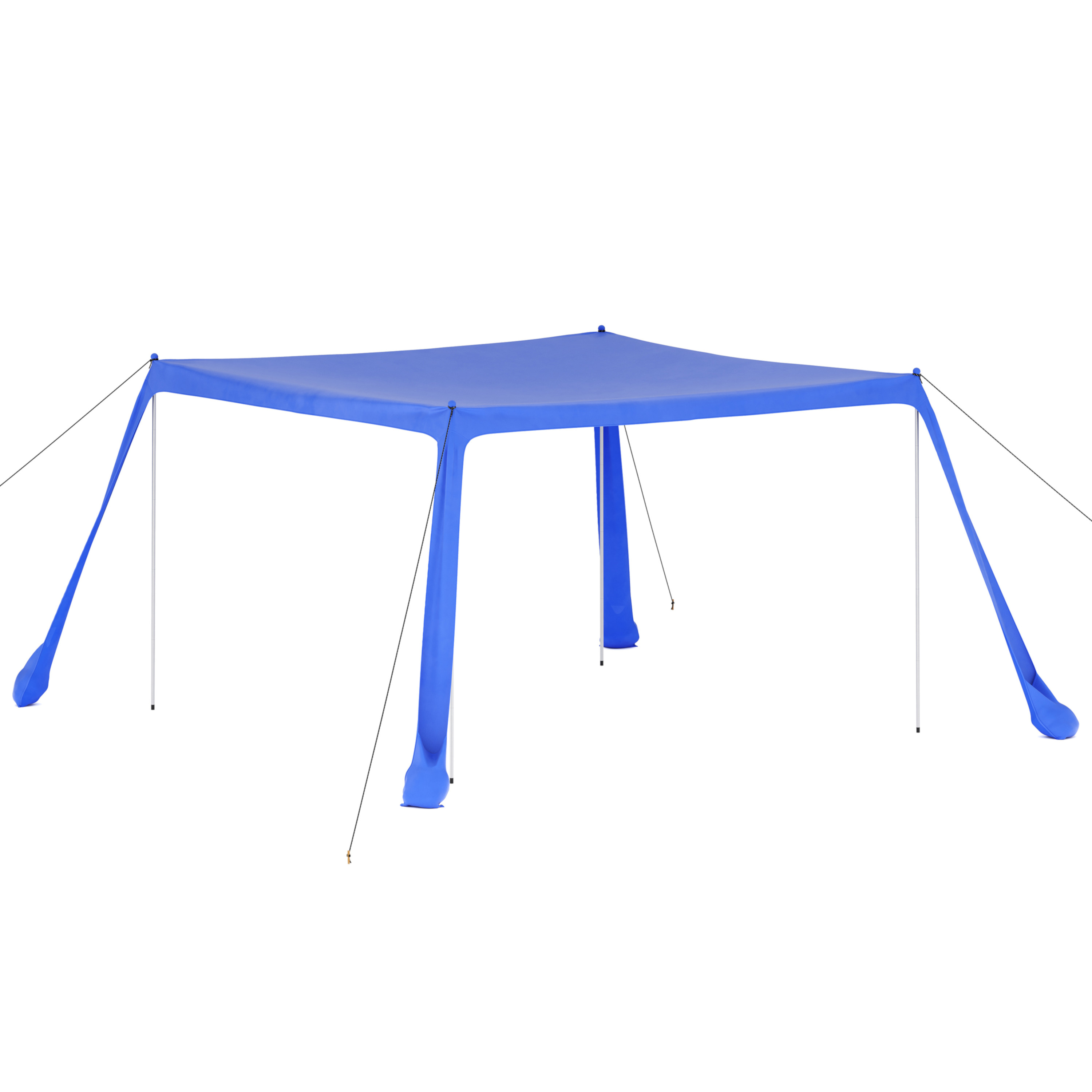 Strandzelt mit 4 Stangen 300 x 300 x 200 cm blau