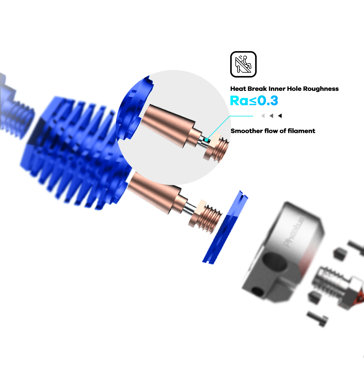 Phaetus  Dragonfly Hotend BMO, Schwarz    All-Metal Hotend in V6 Ausführung