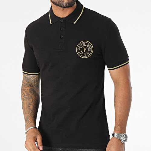 Polo Manches Courtes Vemblem Embro 75GAGT06 Noir Doré