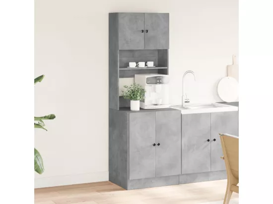 Armoire de cuisine gris béton 60x50x180 cm bois d'ingénierie