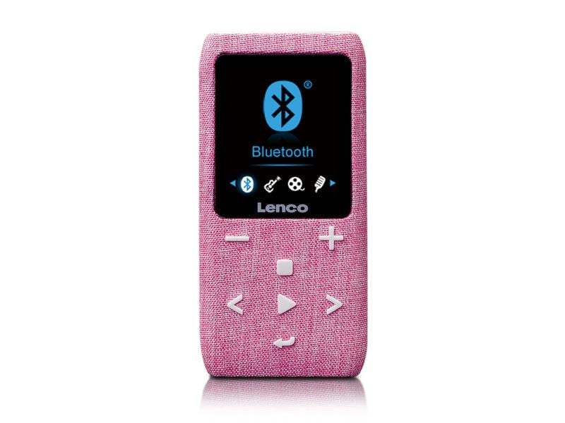 Lenco MP3 Player Xemio-861 Pink MP3-Player mit Bluetooth & 8 GB Micro SD Card