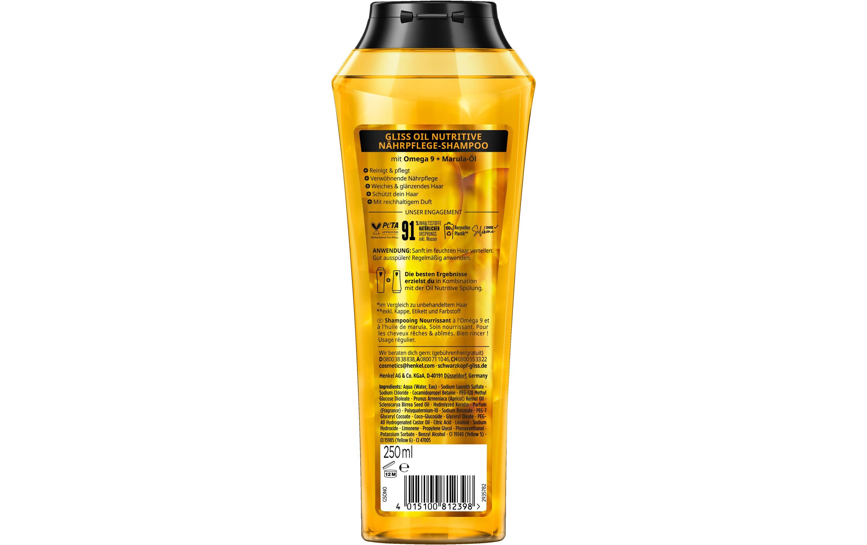 Shampoo Oil Nutritive 250 mlHaarshampoo verleiht Geschmeidigkeit und Glanz