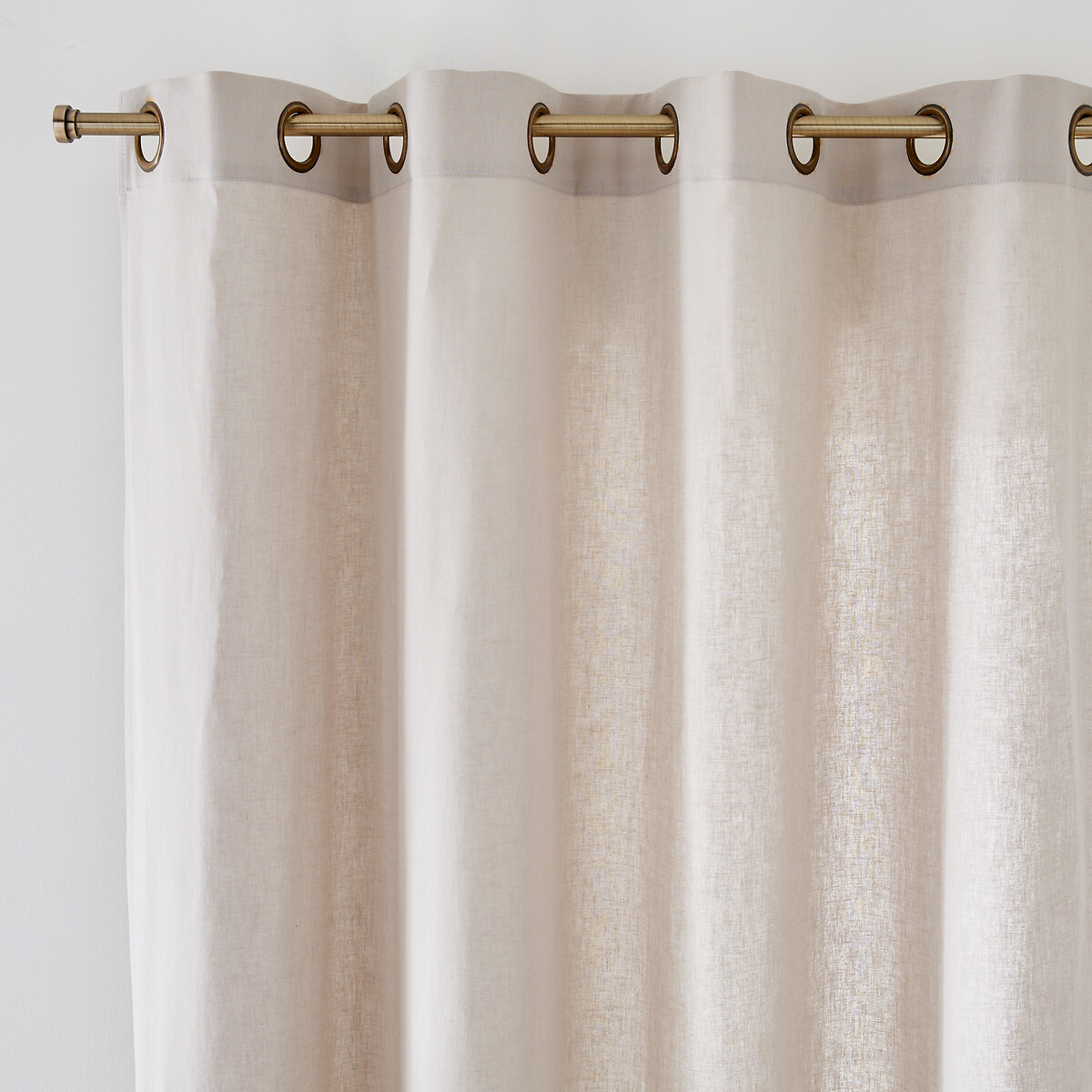 LA REDOUTE INTERIEURS<br>Cortina de meio linho com ilhós, Lincot