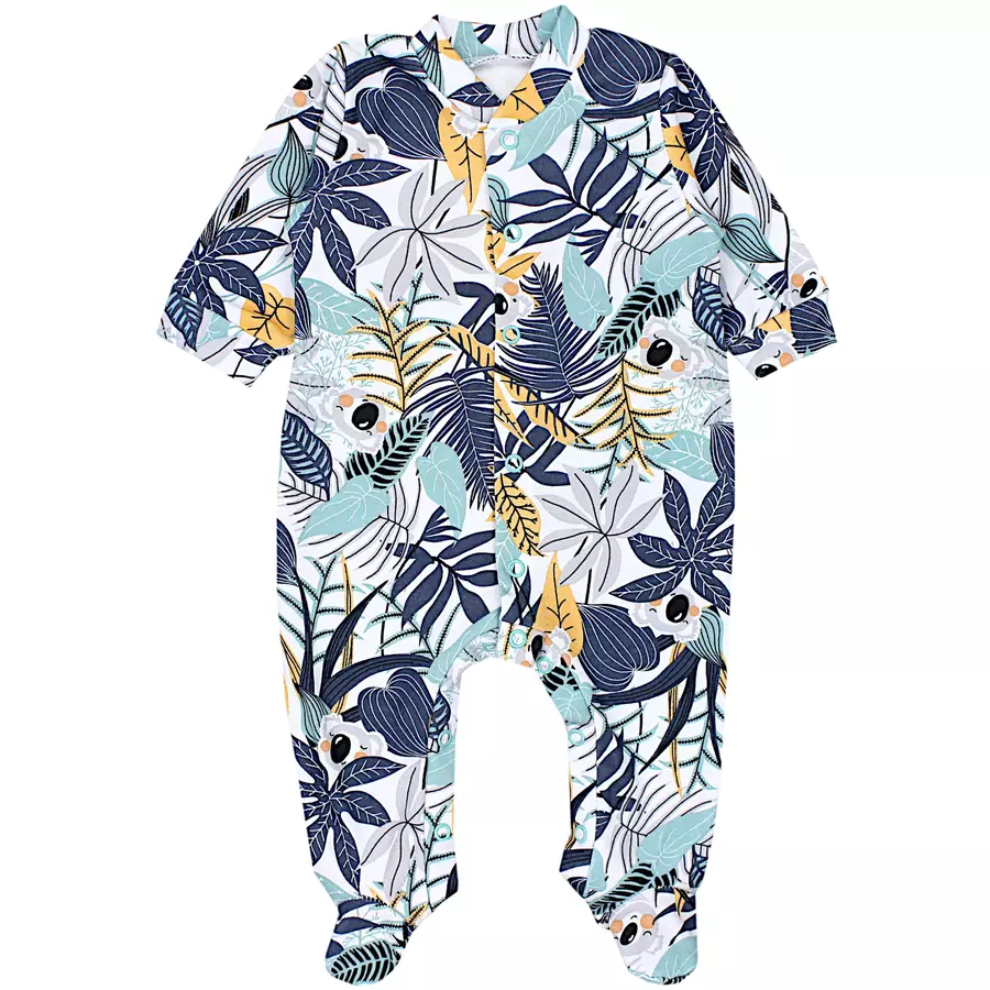 TupTam Baby Jungen Schlafstrampler mit Fuß 3er Pack orange