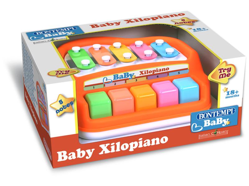 Bontempi Musikinstrument Baby Xylopiano mit 5 Noten Spielzeuginstrument