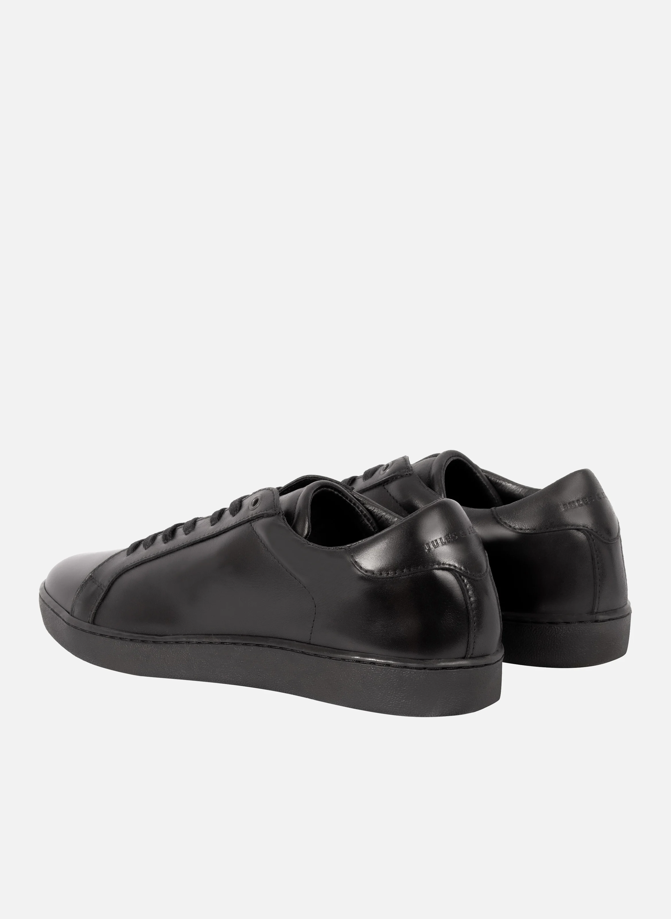 Tennis lacet homme cuir | Noir