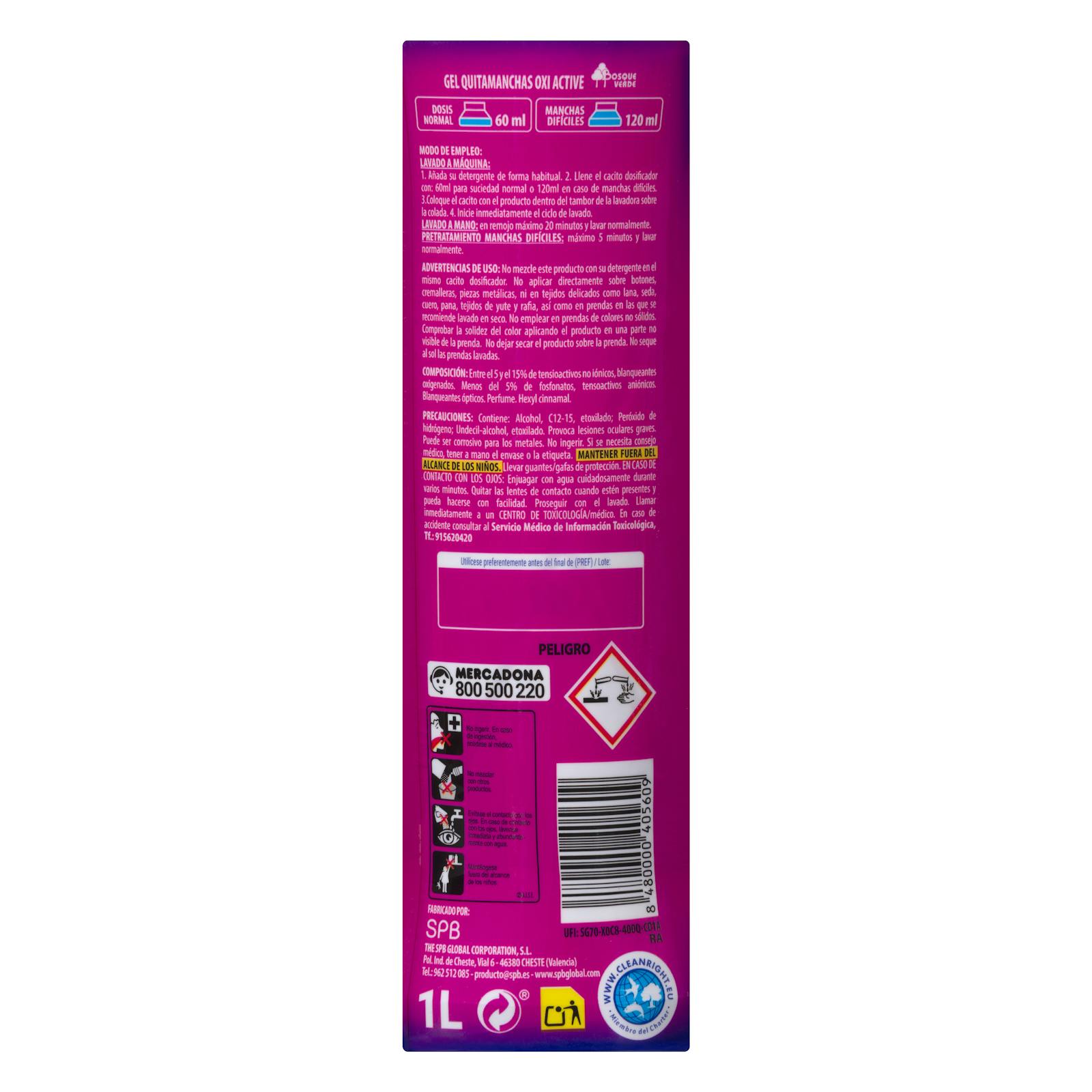 Gel détachant Oxi Active Green Forest