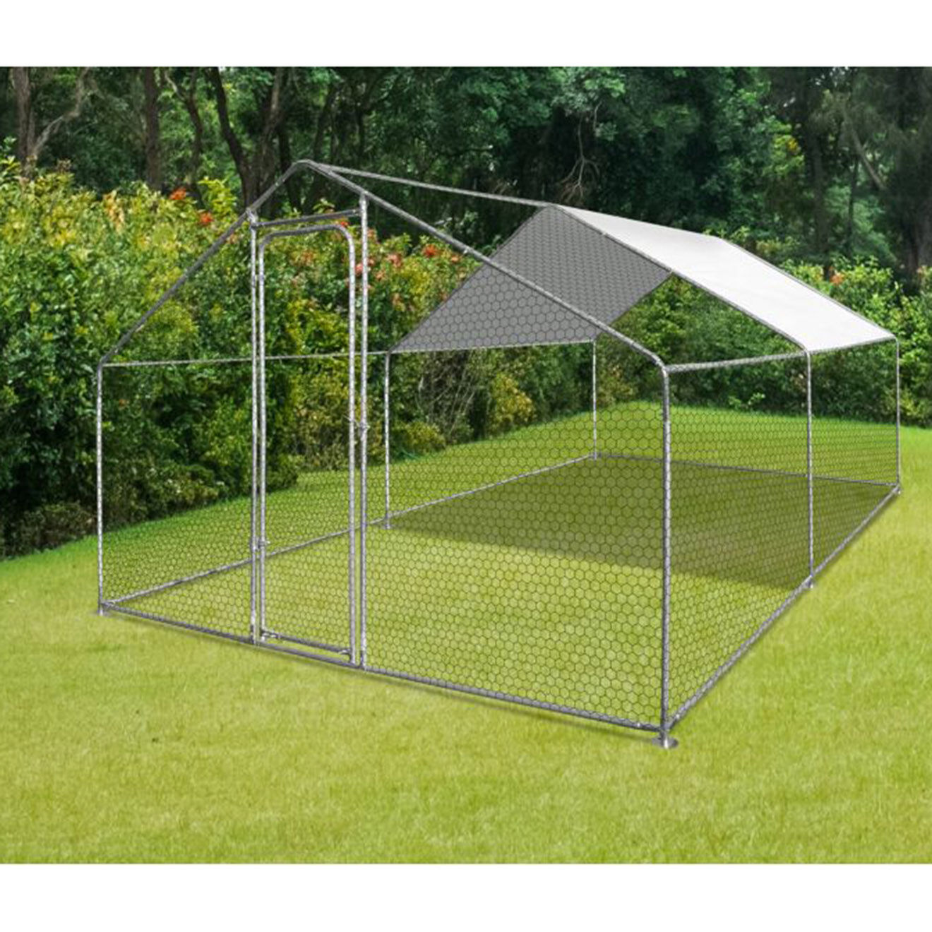 JARDIKT Enclos extérieur grillagé 12m² 2022 - 3x4m gris
