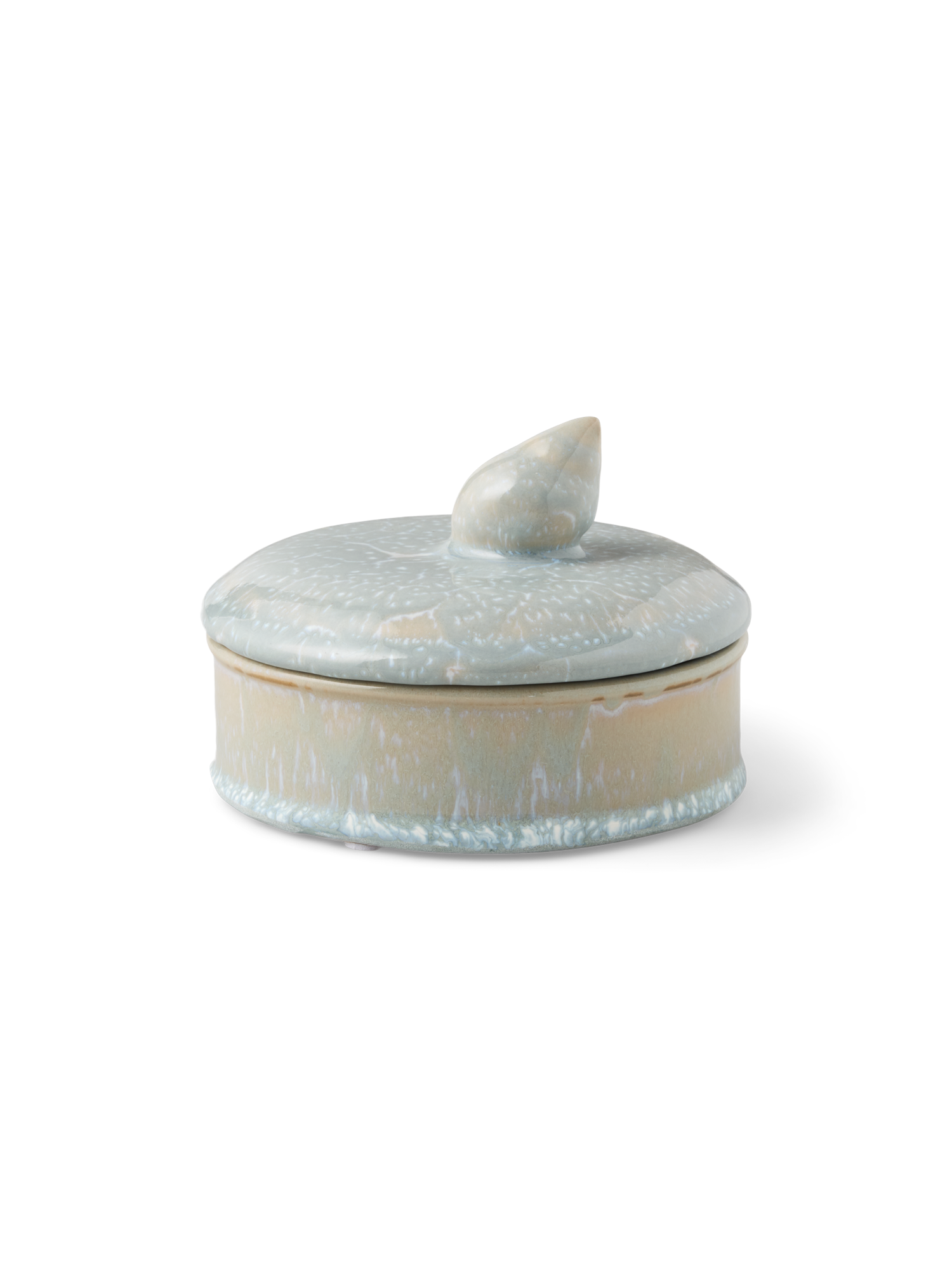 Dekorativ krukke | Keramik. Ø13 x 8 cm. | Silver Grey
