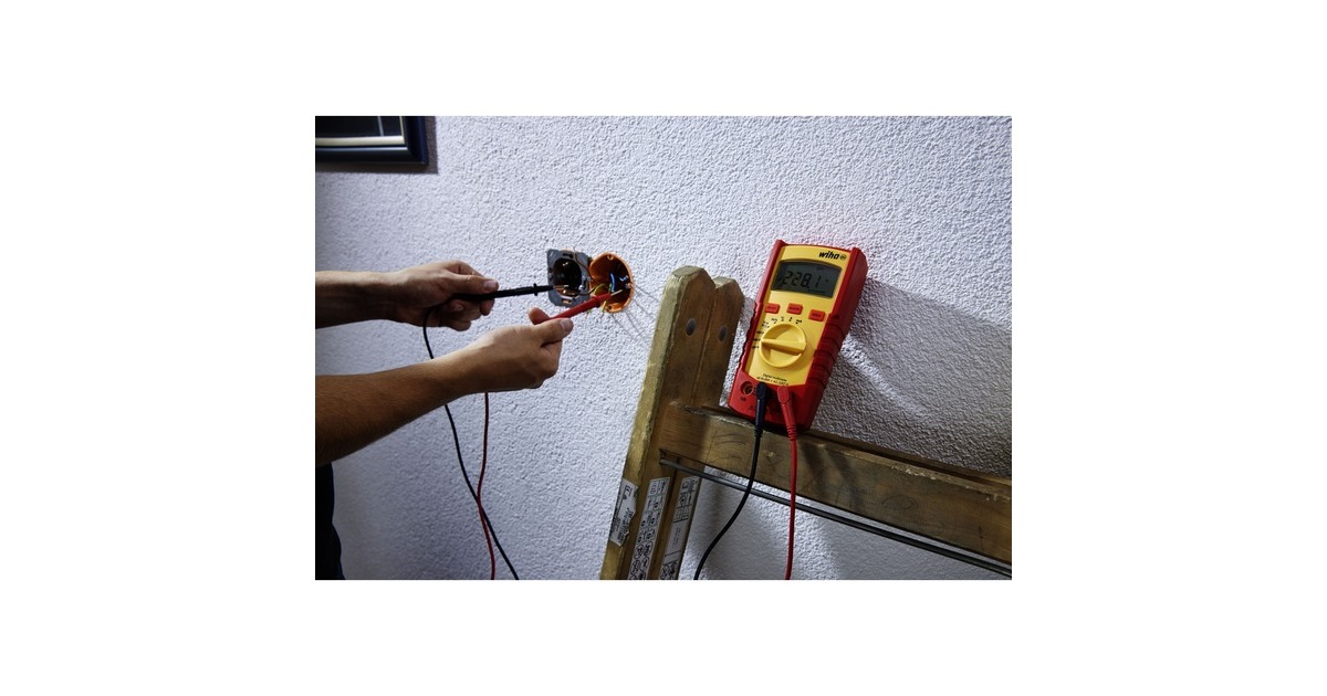 WihaDigitale multimeter tot 600 V AC, CAT IV meetapparaat  (Rood/geel)