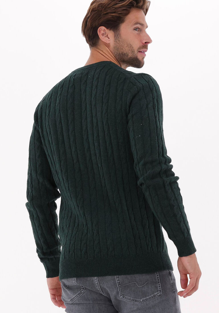 LYLE & SCOTT groene lyle & scott trui cable jumper