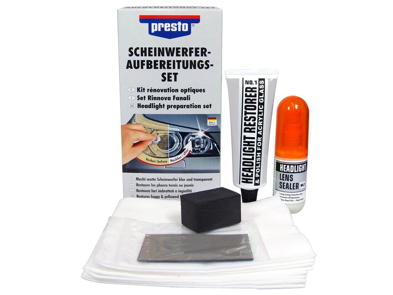 Presto Reparaturset Scheinwerfer Aufbereitung Kunststoff-Scheinwerfer-Aufbereitungs-Set