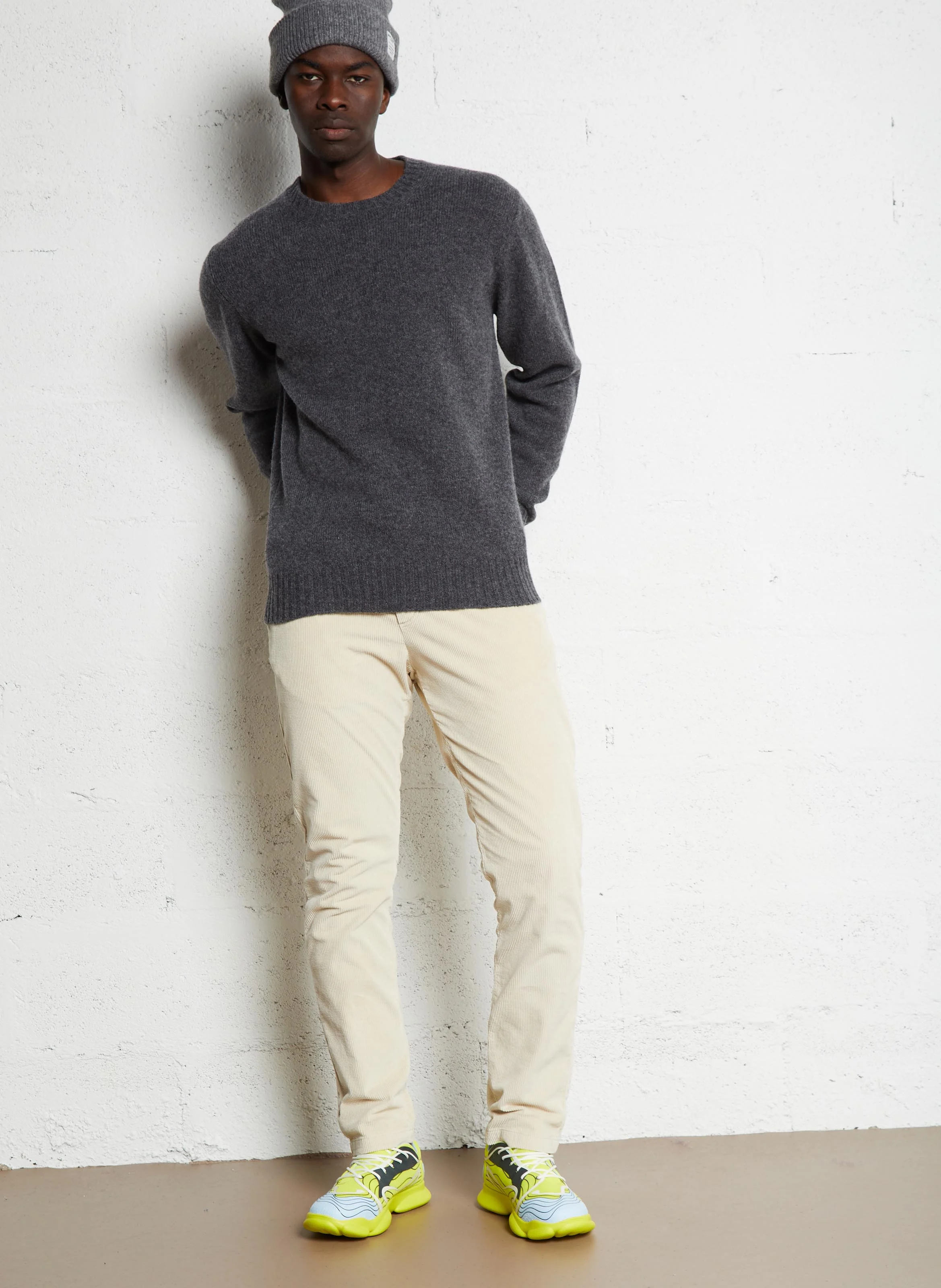 SHETLAND - Pull col rond en cachemire | Gris