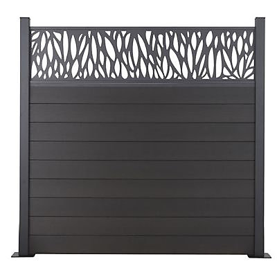 Décor feuille aluminium Neva anthracite