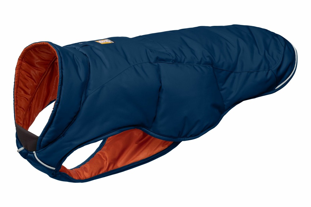 Veste d'hiver pour chien isolée quinzee™ avec passage pour laisses. Couleur: blue moon (bleu), taille: xl