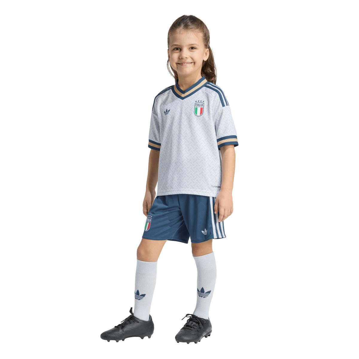 Conjunto adidas Itália Primeiro Equipamento Mundial 2026 Criança