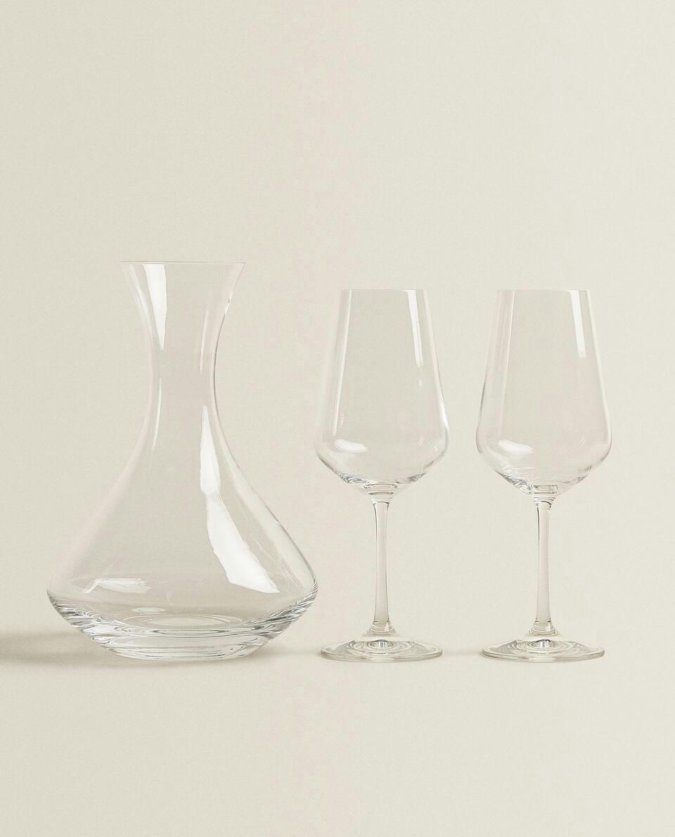 Conjunto de peças de cristal da Boêmia