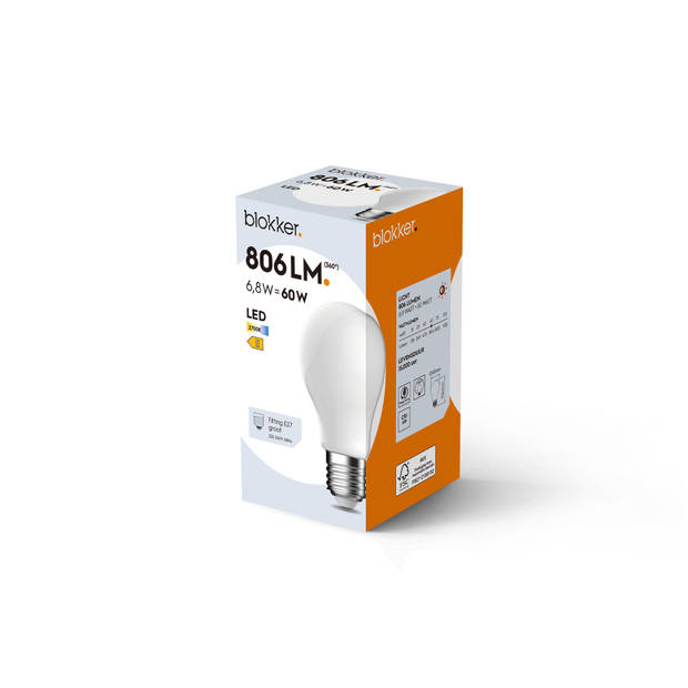 Blokker LED Bulb A60 - 60W - E27 - Mat