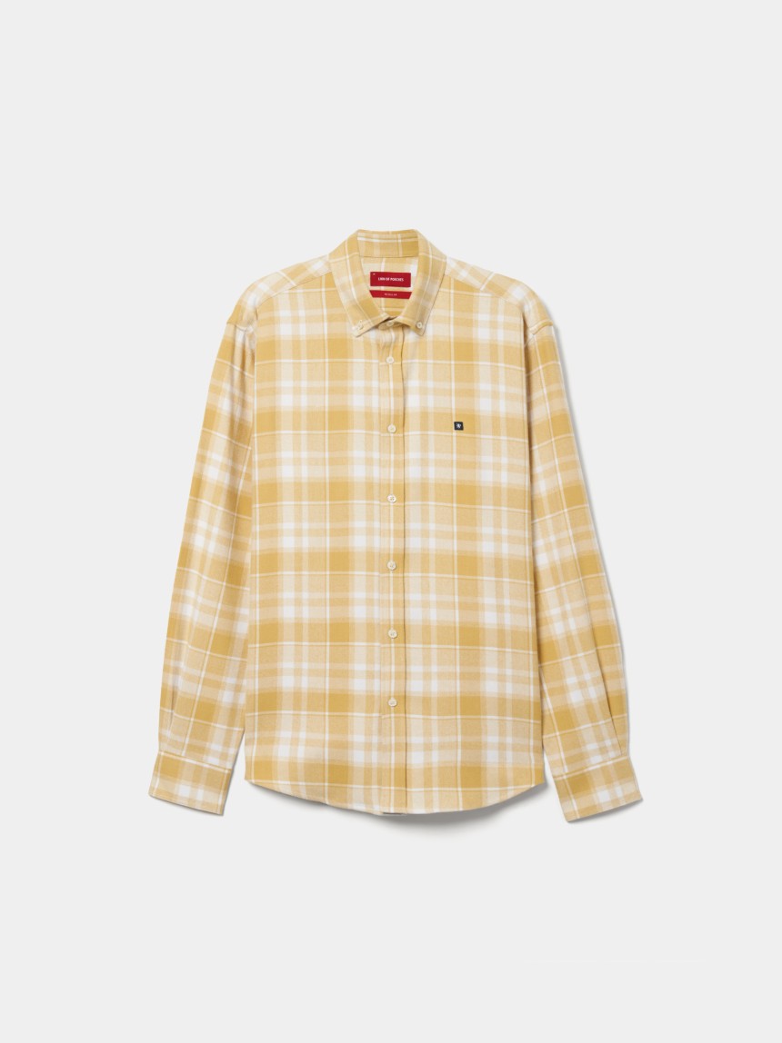 Camisa xadrez regular fit em flanela
