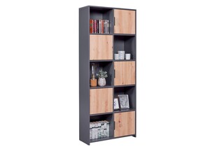 Standregal Tristan 5-türig anthrazit/braun 77x185x30 cm