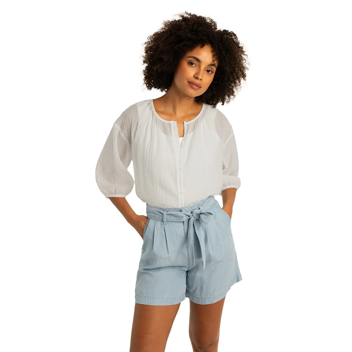 Dames Blouse 25016 blouse uni oversized