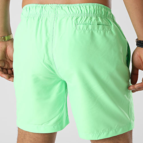 Short De Bain Worm Logo 2 Vert Fluo Noir