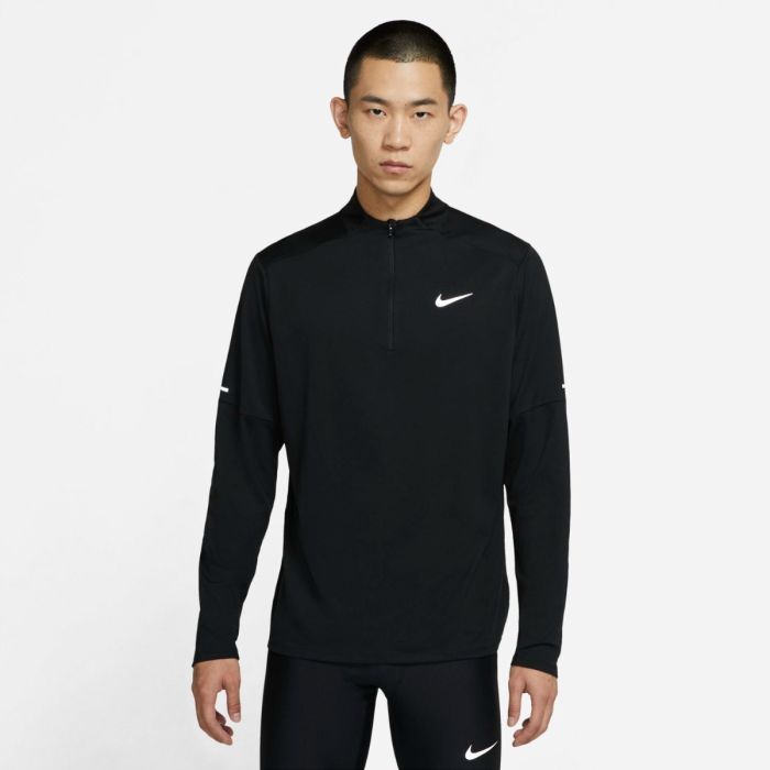 Nike Herre T-shirts Dri-FIT Half Zipp Long Sleeve Sort