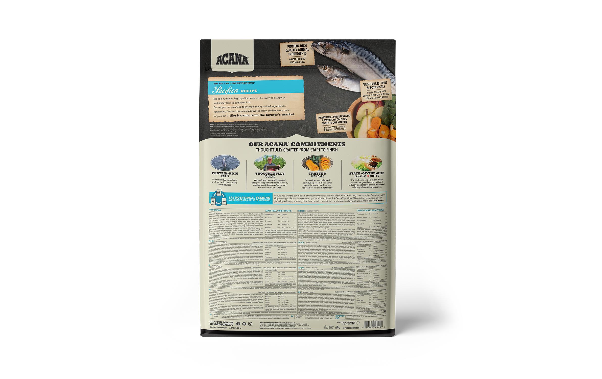 Trockenfutter Regionals Pacifica Recipe, 6 kgTrockenfutter für Hunde aller Rassen und Altersstufen