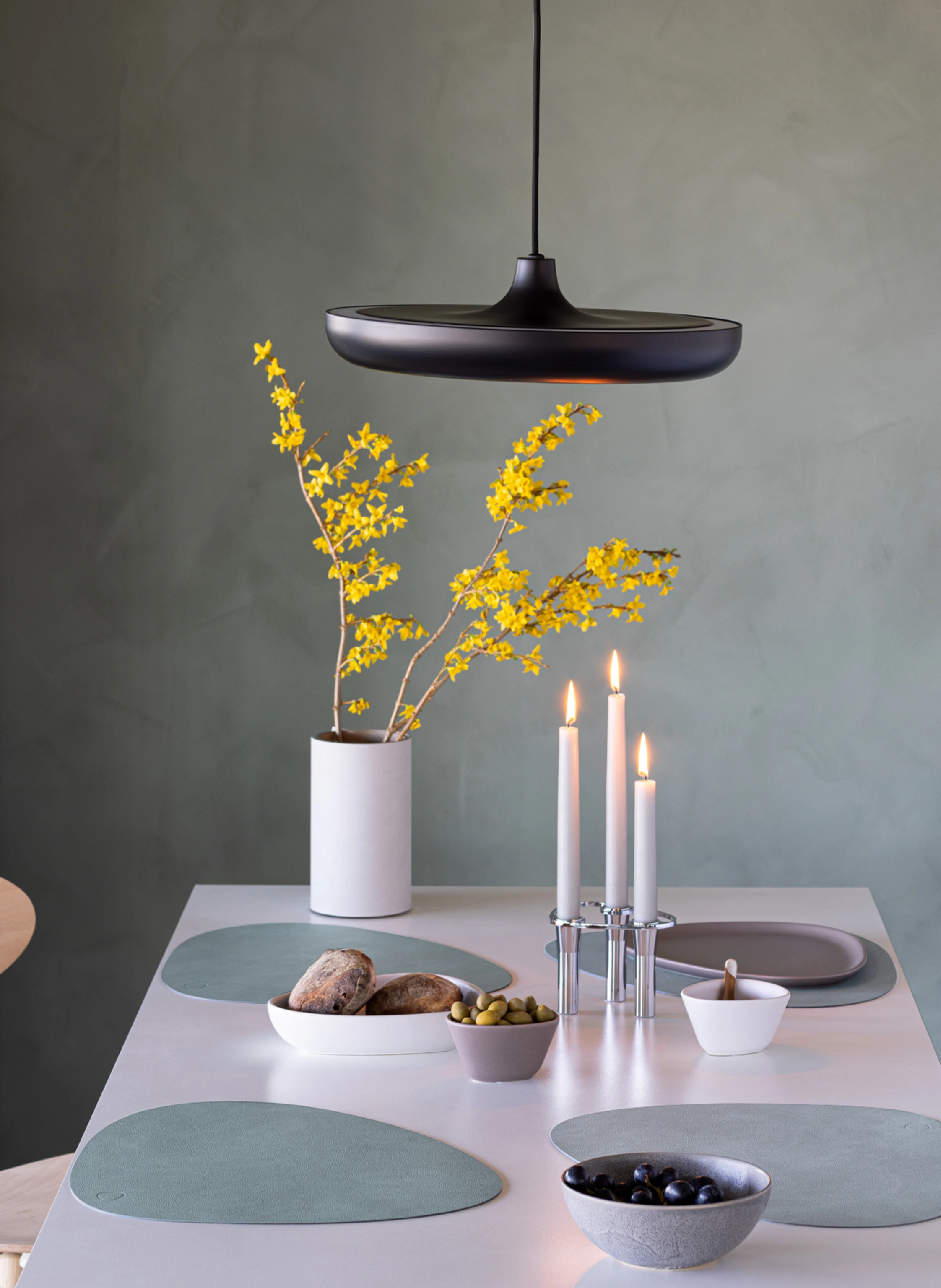 LINDDNA Tischset CURVE L aus Leder