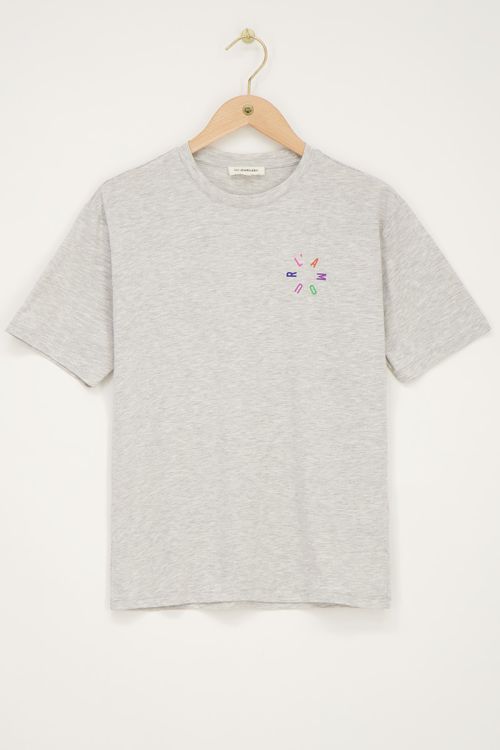 Grijs T-shirt met multikleur ''L'amour''