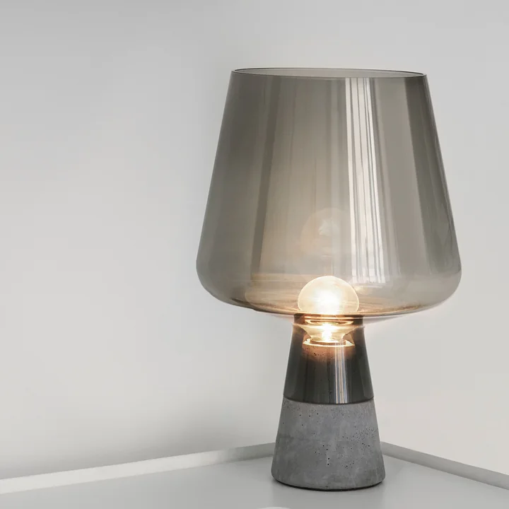 Iittala - Leimu Leuchte, Ø 16,5 x H 24 cm, grau