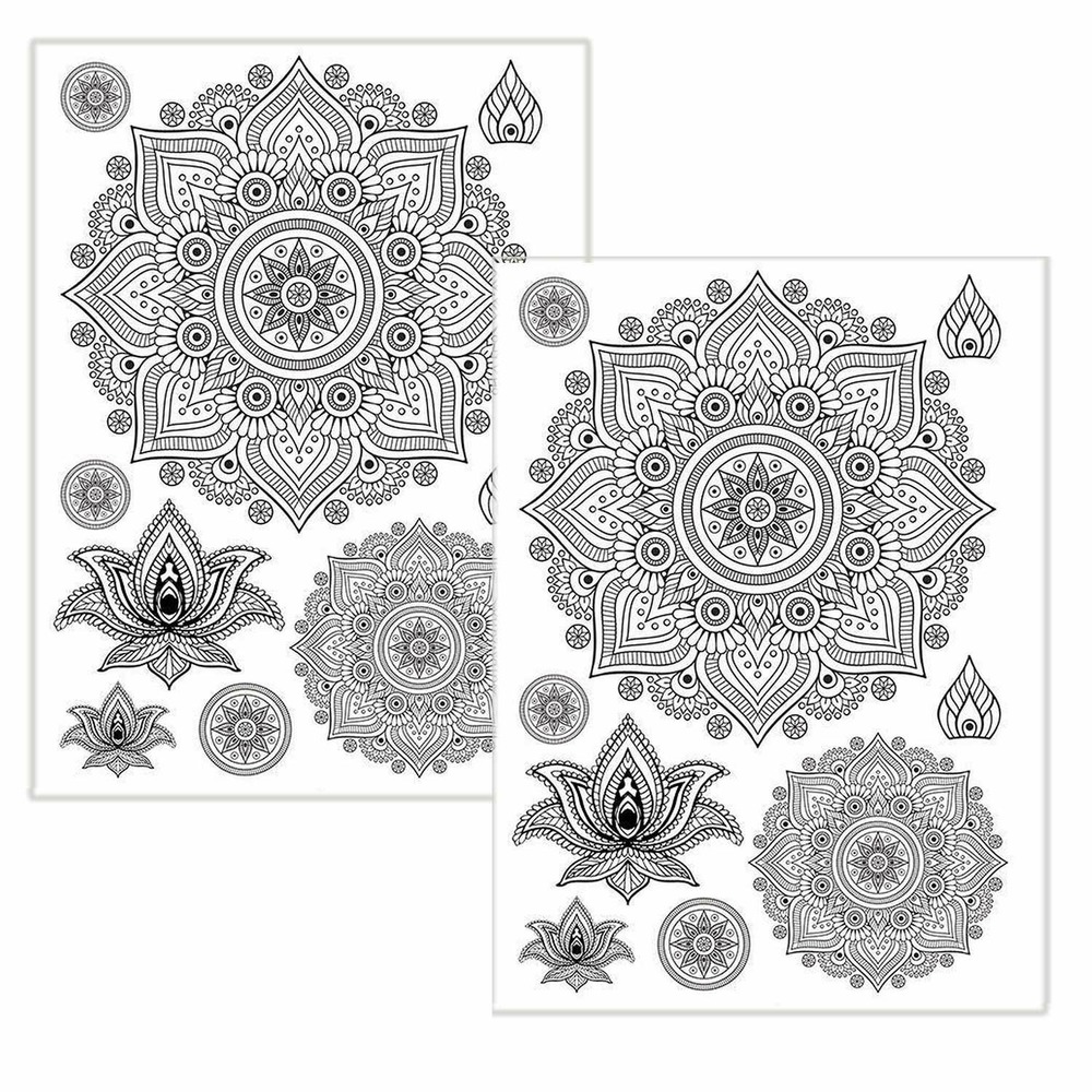 2 transferts thermocollants à repasser a4 - mandala