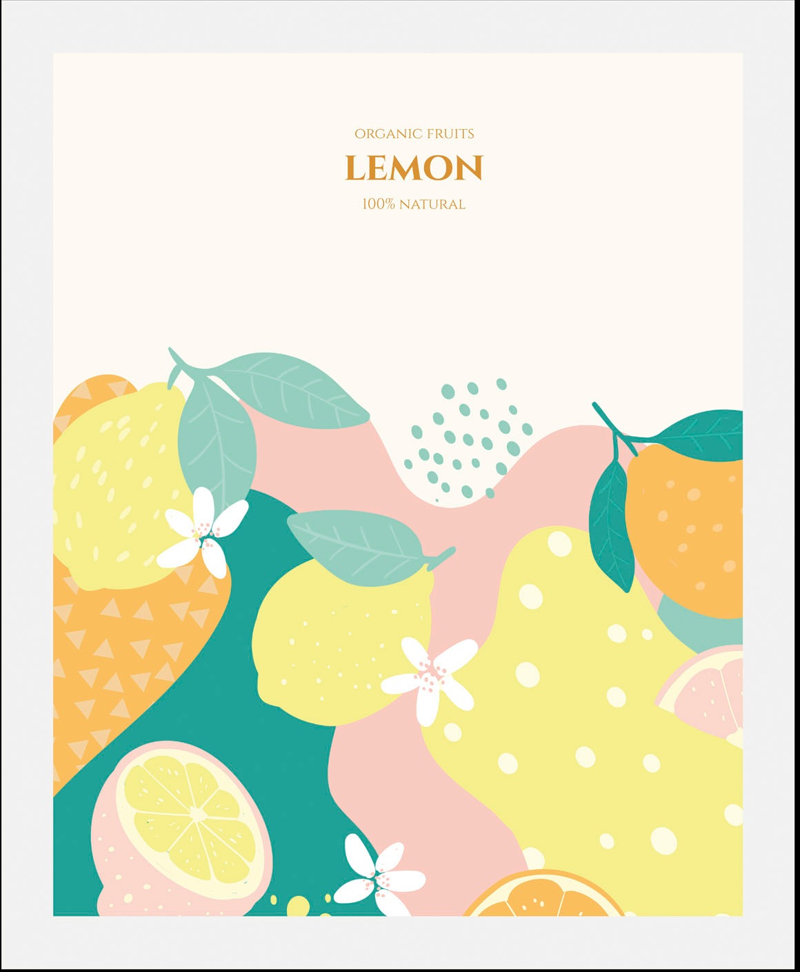 queence Bild »Lemon« Abstrakt | Figuren | Obst | Obst Bilder | Schriftzug 1 Stk. tlg. gerahmt